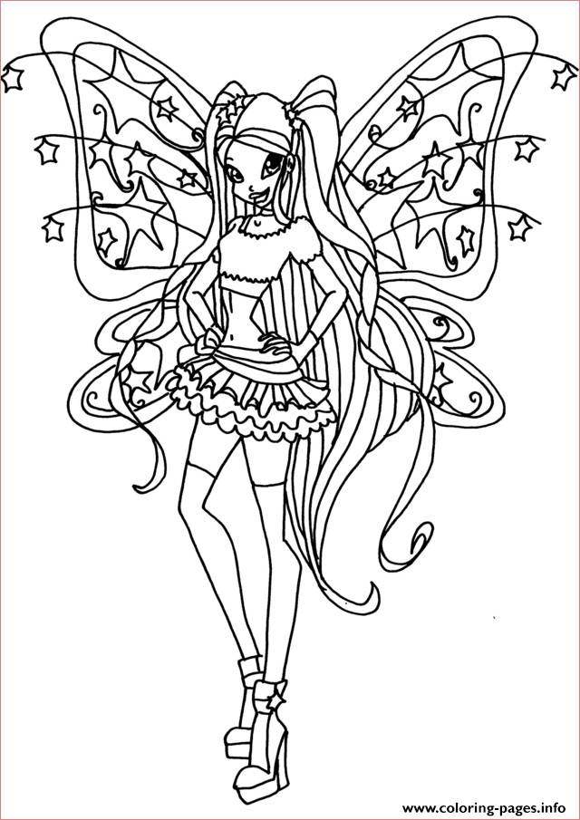 believix stella winx club printable coloring pages book