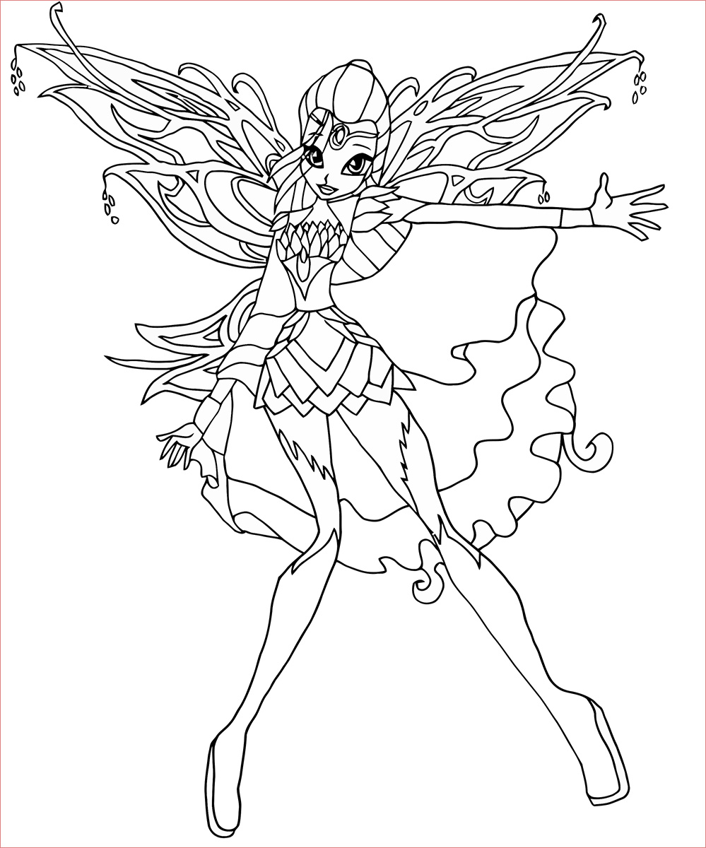winx club bloomix coloring pages