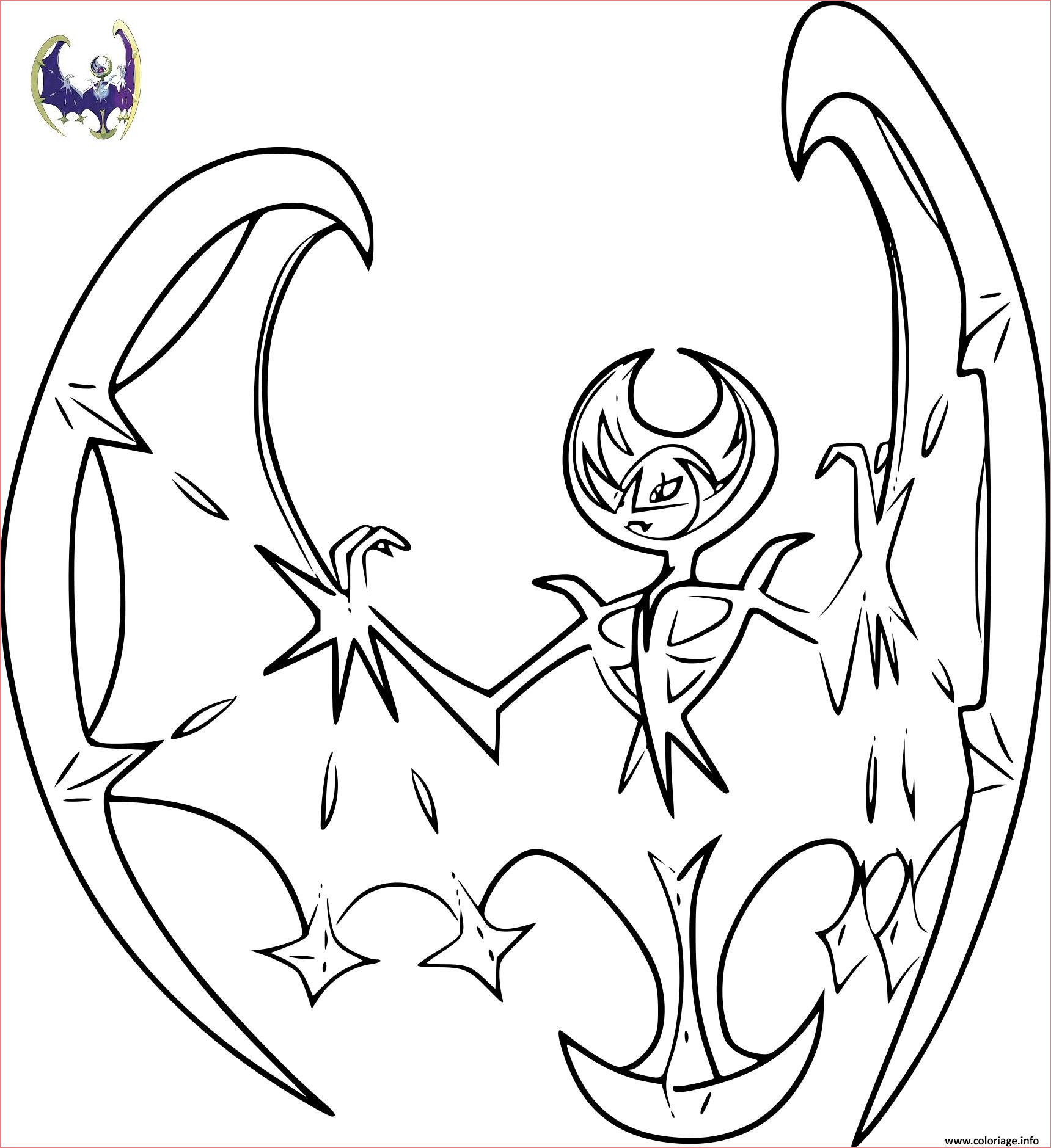 pokemon lunala coloriage