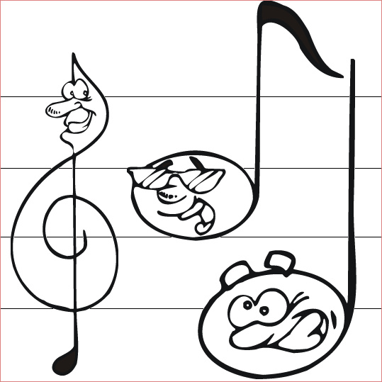 Cartoon Music Notes