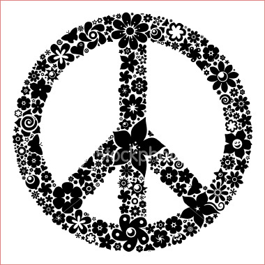 coloriage peace and love