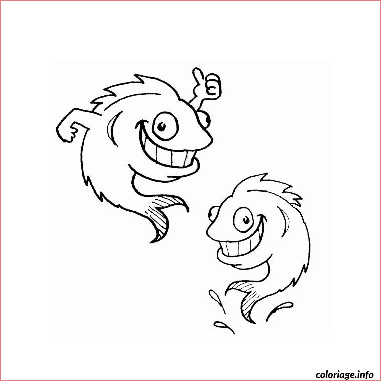 Coloriage Rigolo Génial Coloriage Poisson Rigolo Dessin