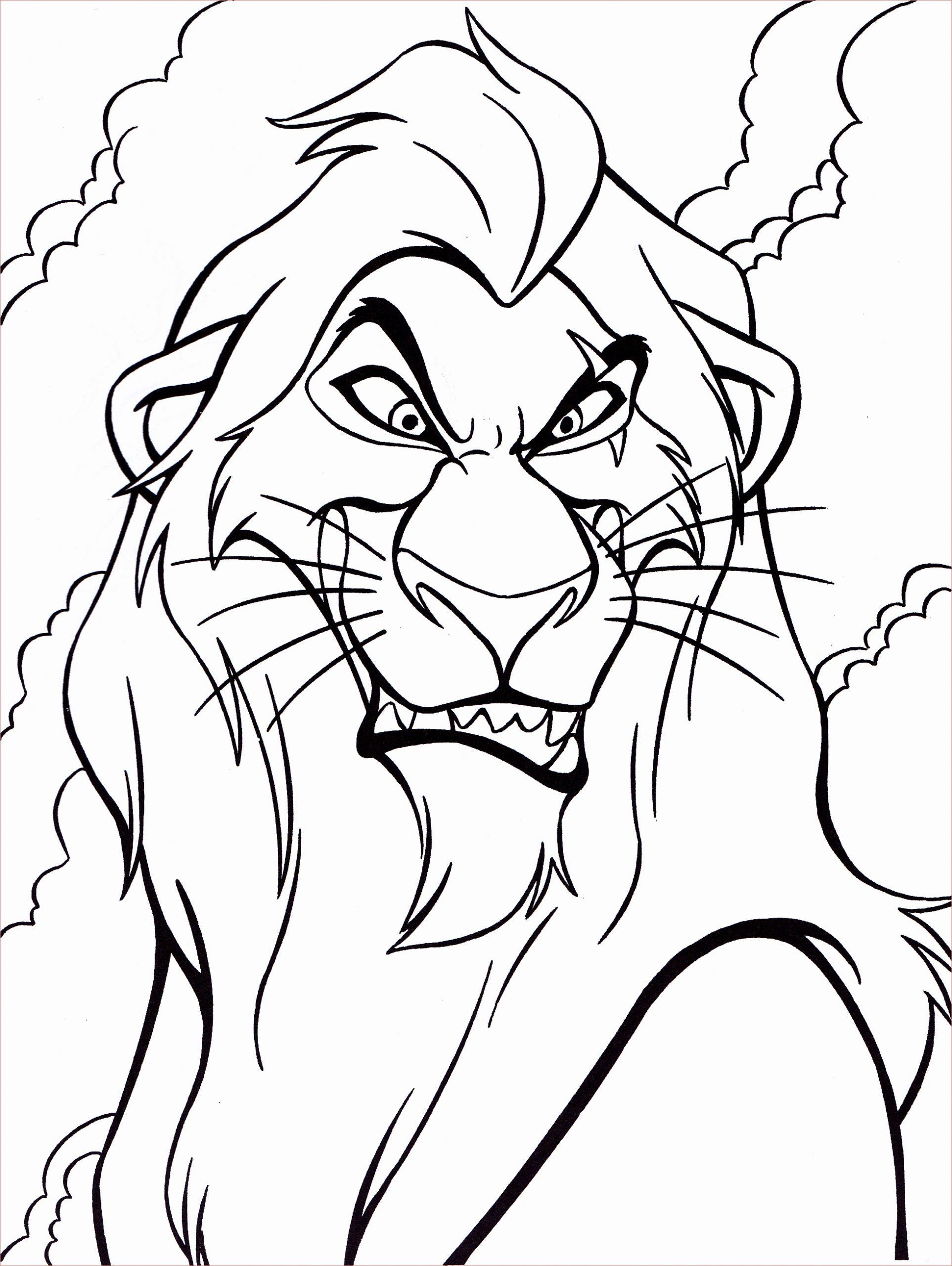 coloriage scar roi lion
