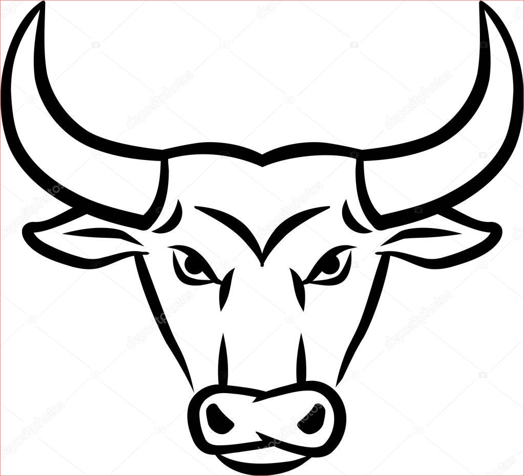 stock illustration angry bull head