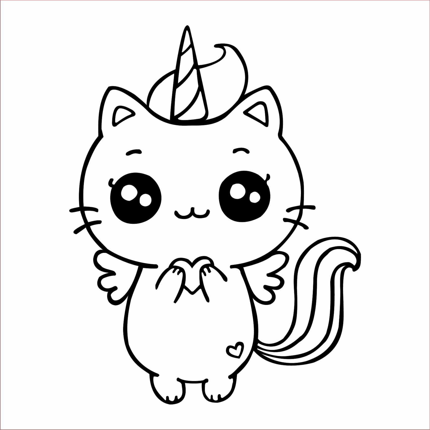dessin de chat licorne