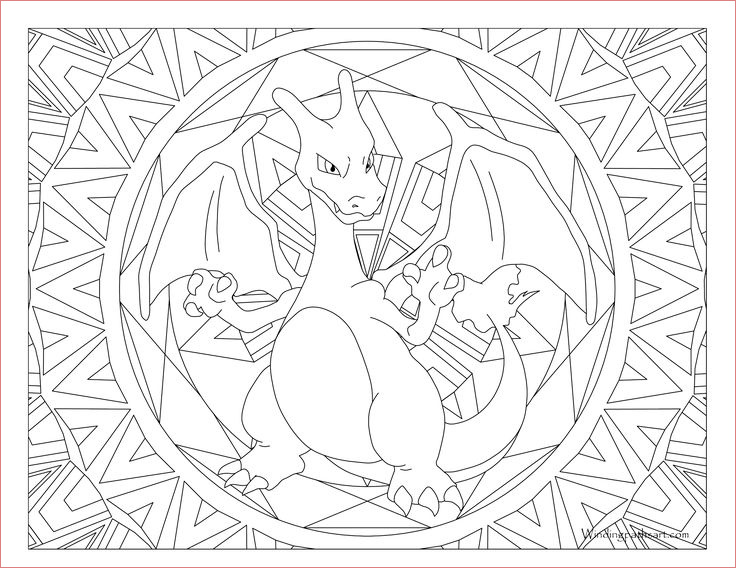 Coloriage Mandala Pokemon Luxe Adult Pokemon Coloring Page Charizard