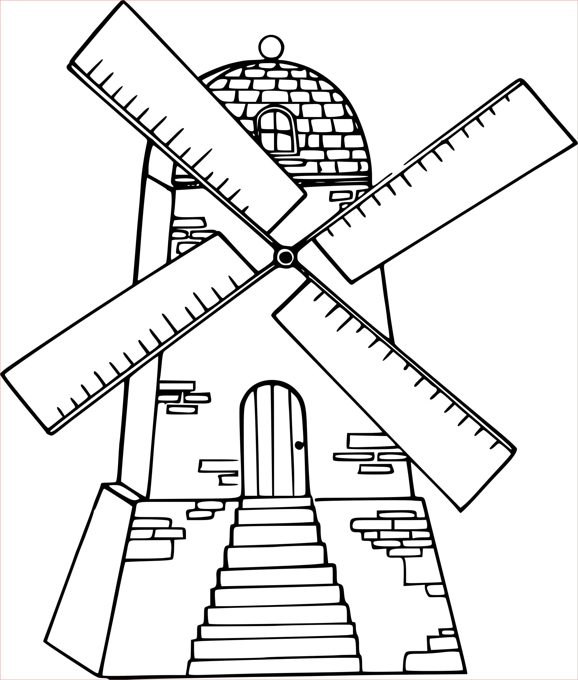 coloriage moulin