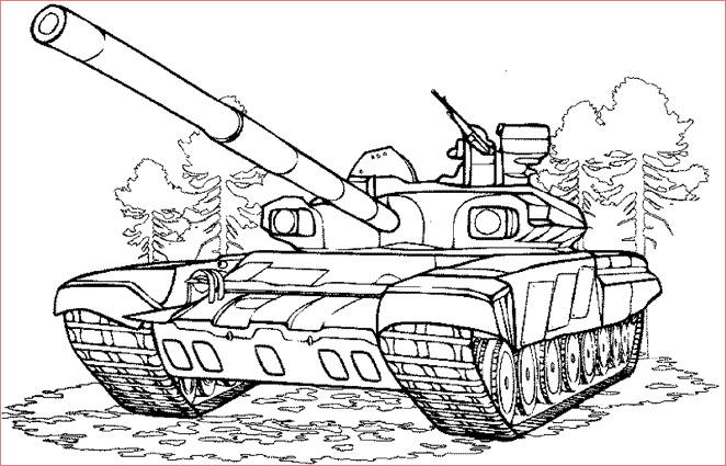 dessin a imprimer tank militaire