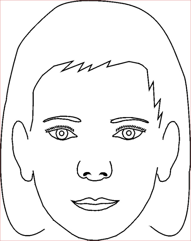 human face outline sketch templates