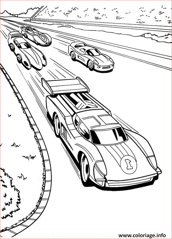 piste de course voitures coloriage dessin