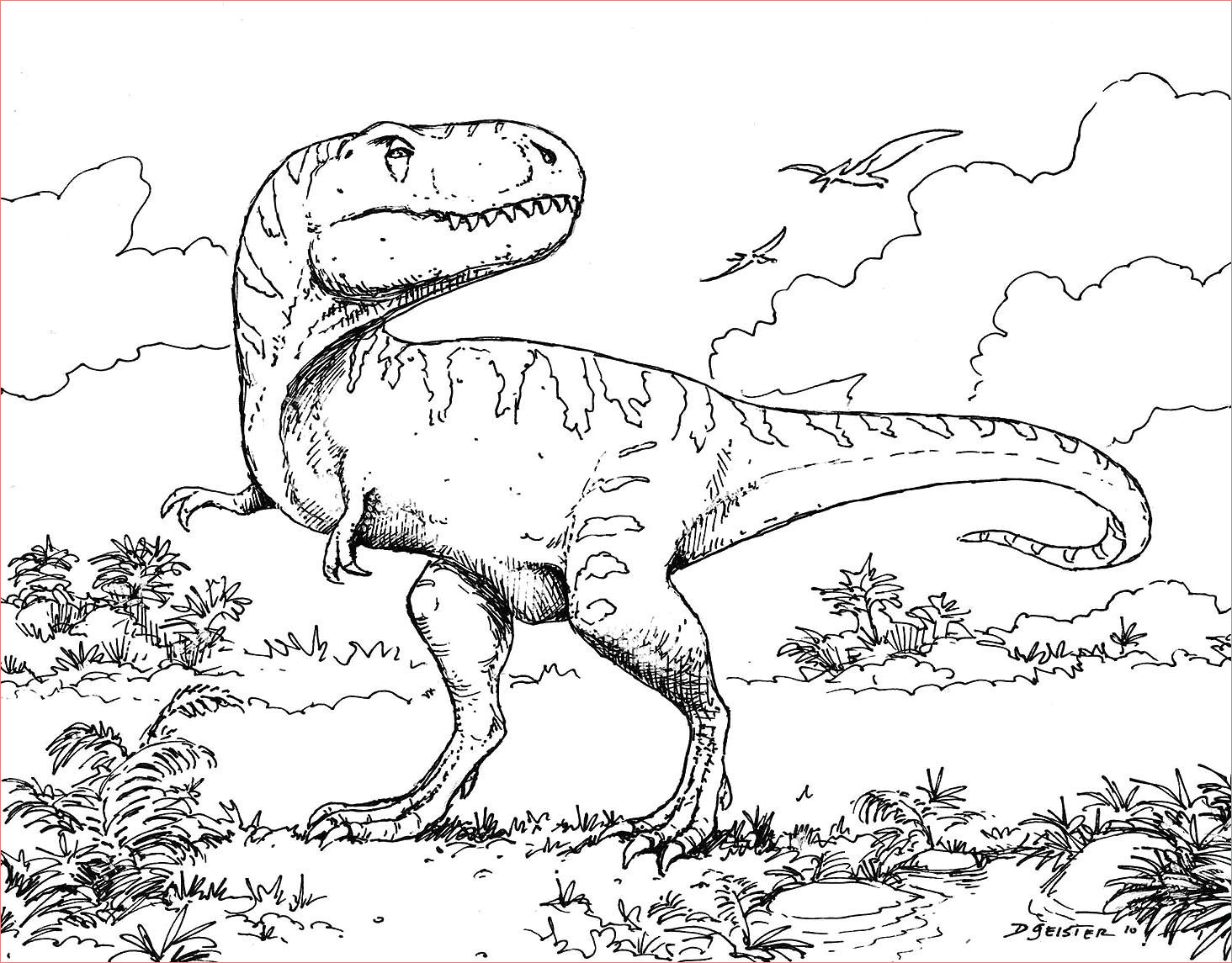 coloriage de dinosaure imprimer