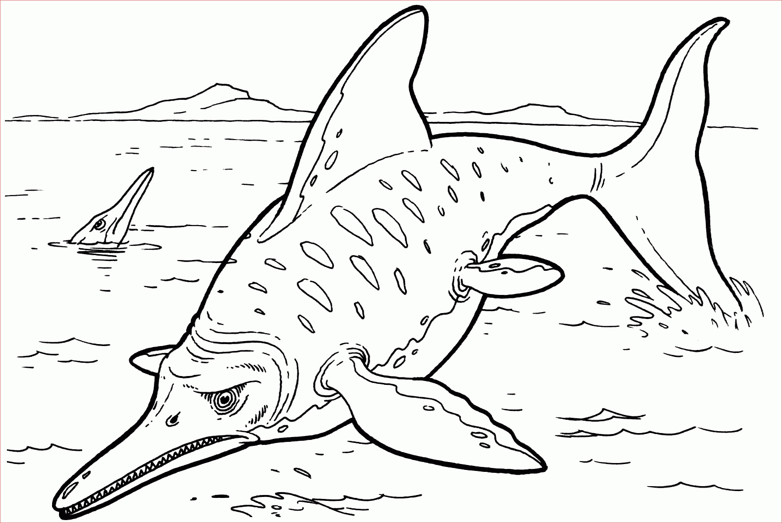 Coloriage Animaux Marins Meilleur De Coloriage Dinosaure Marin