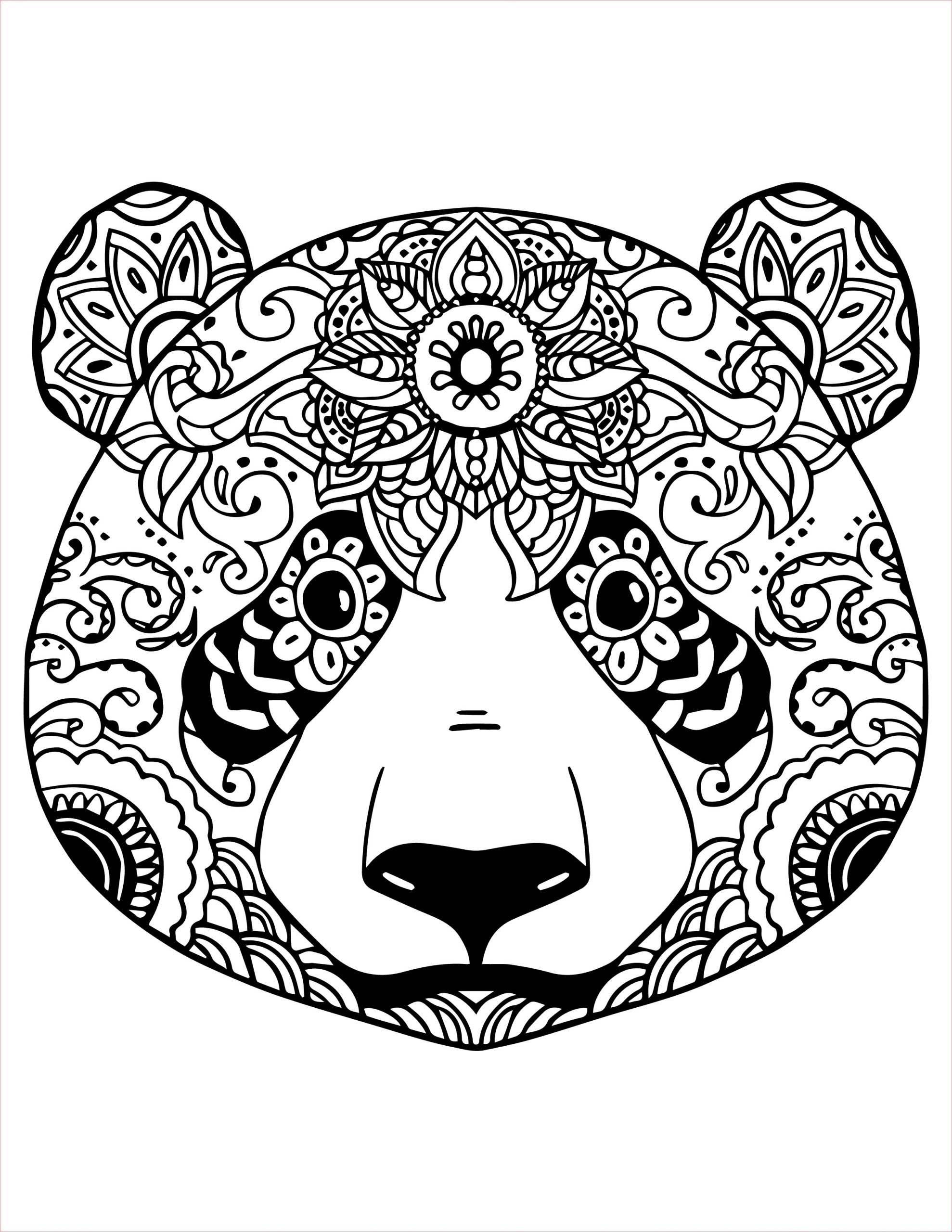 dessin de mandala animaux a imprimer