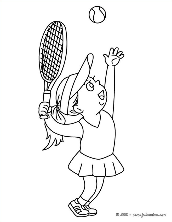 coloriage a dessiner tennis a imprimer gratuit