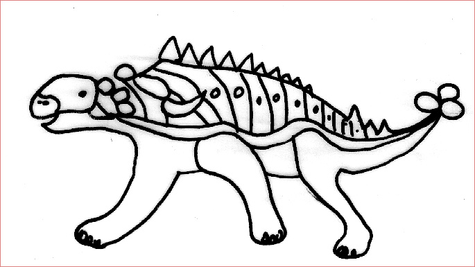 coloriage a dessiner de dinosaure tyrex