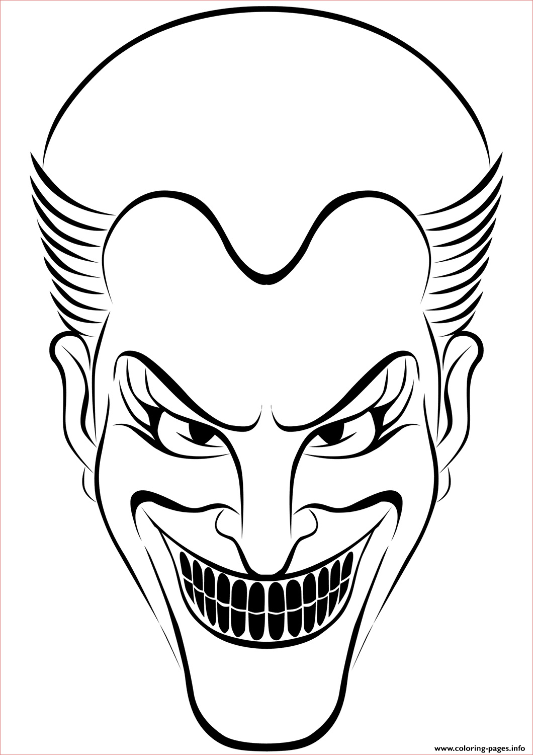 joker halloween printable coloring pages book