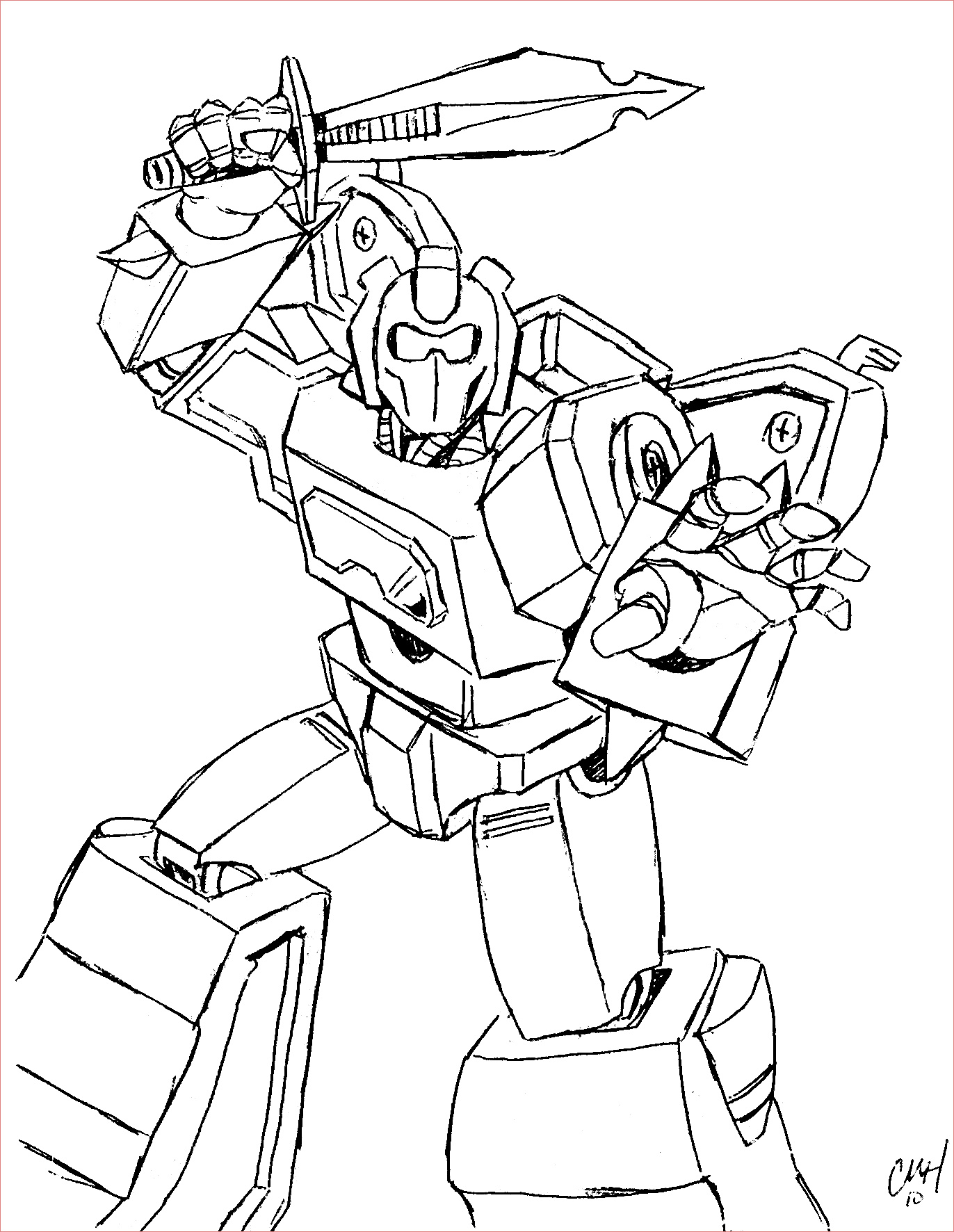 robots and transformers coloring pages