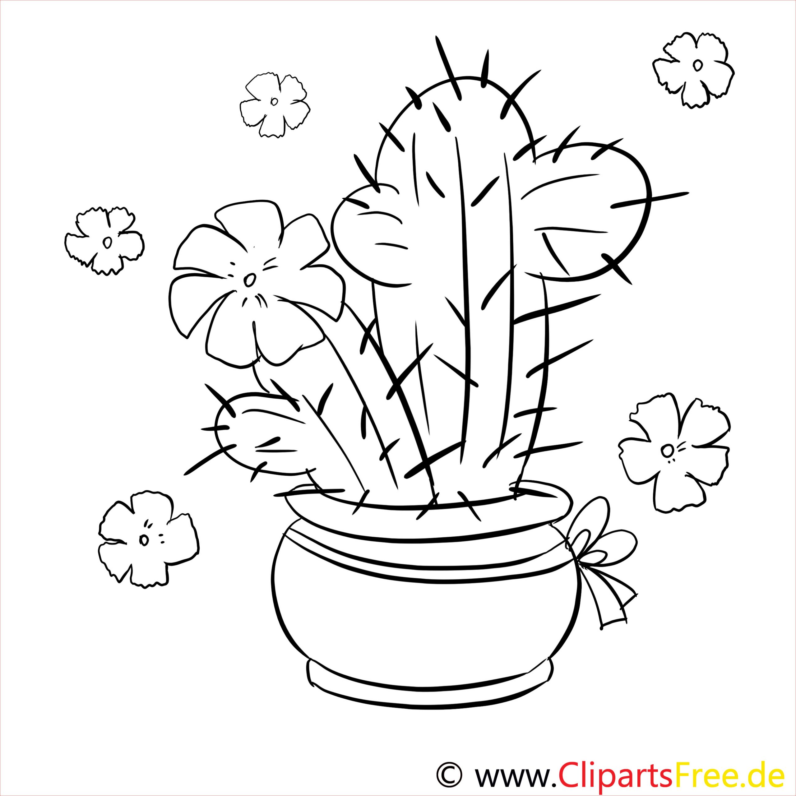 coloriage cactus a imprimer