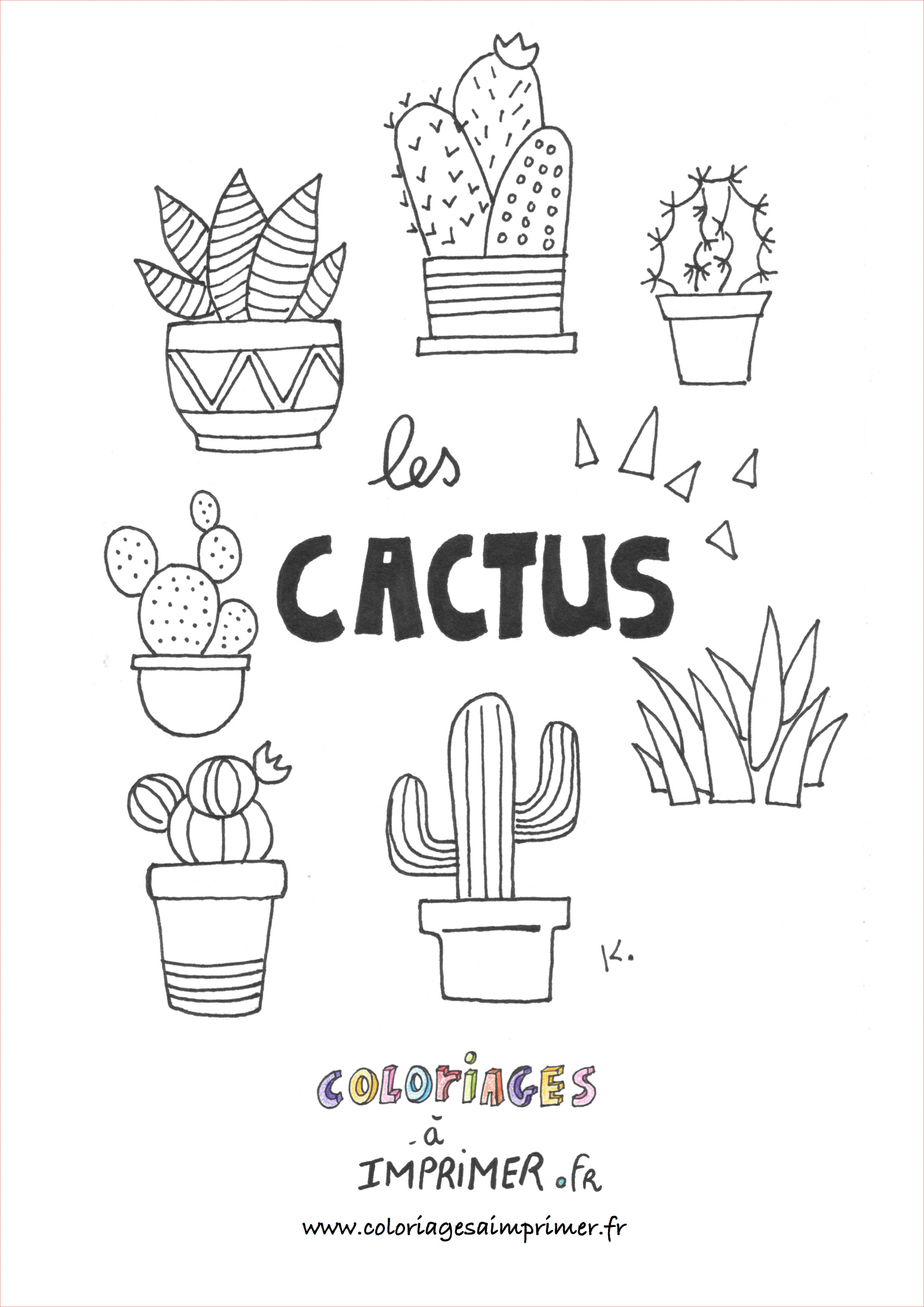 cactus colorier