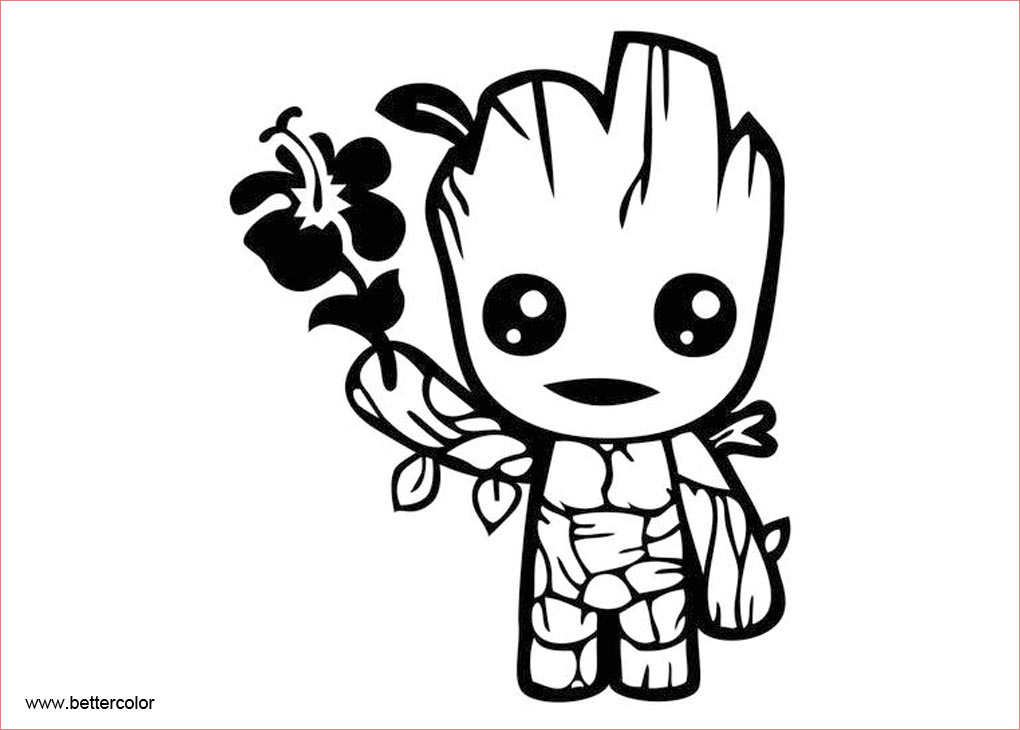 groot coloriage