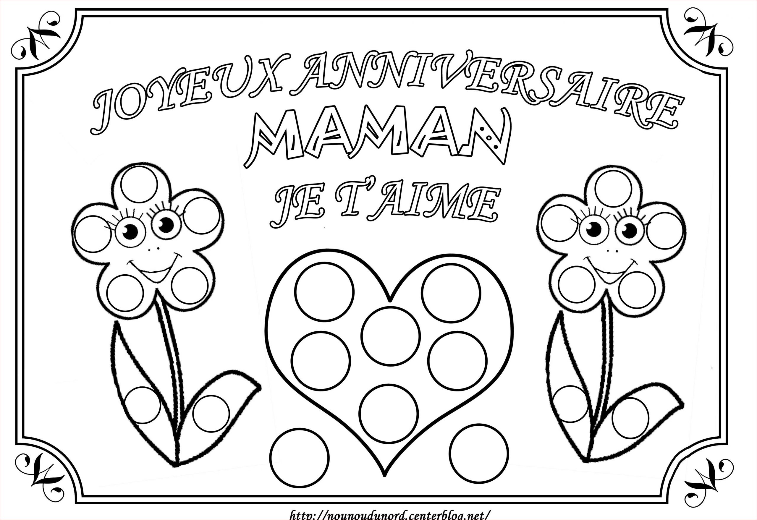 3367 coloriage joyeux anniversaire maman je t aime a gommette