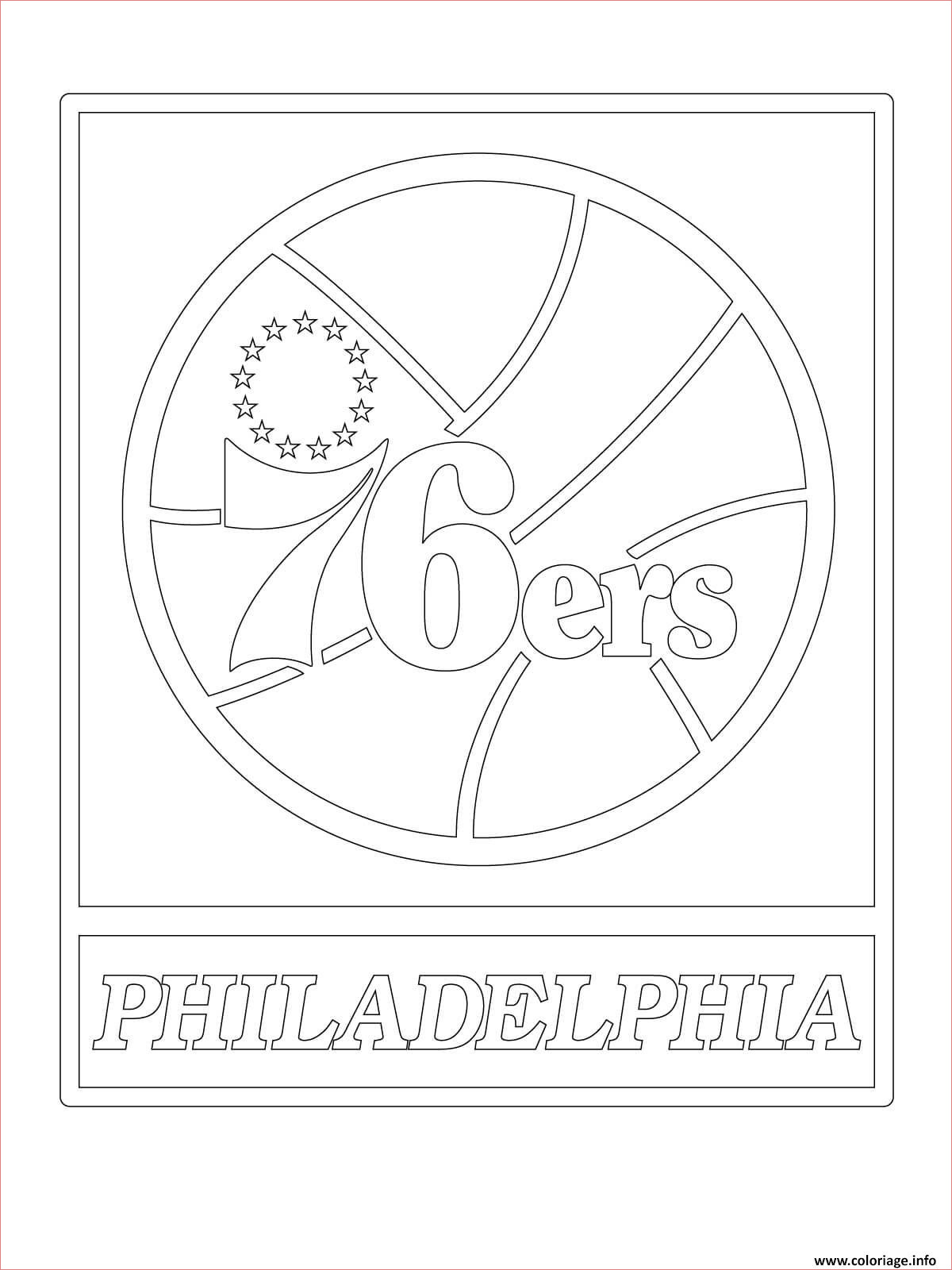 philadelphia 76ers logo nba sport coloriage
