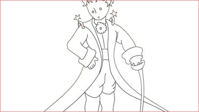 coloriage le petit prince le petit prince en costume