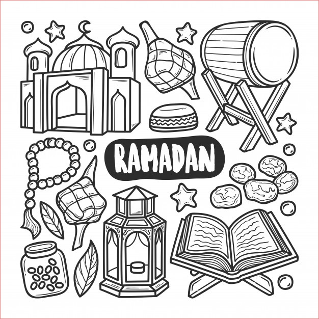 icones ramadan 1 coloriage doodle dessine main