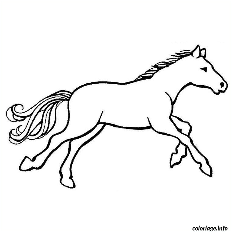 chevaux au galop coloriage 282