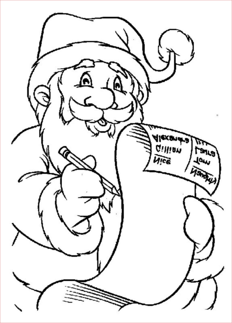 la lettre du pere noel livre coloriage