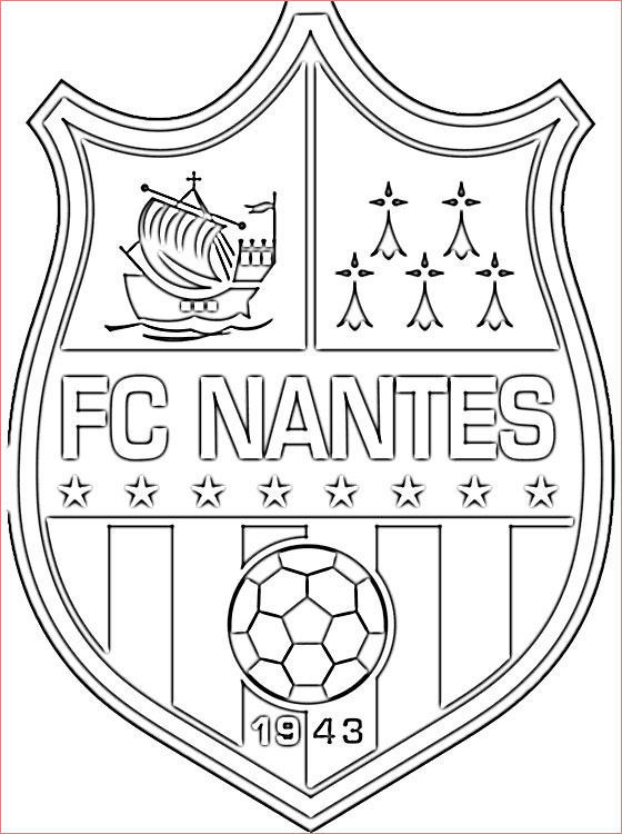 emblem of fc nantes coloring page