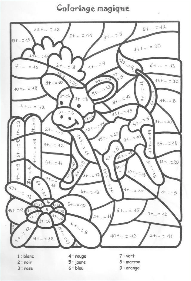 spectacular coloriage magique addition cycle 3