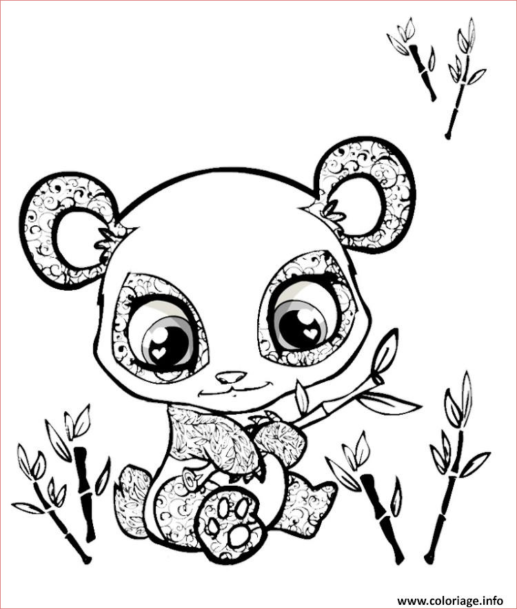 cute panda animaux mignon coloriage dessin