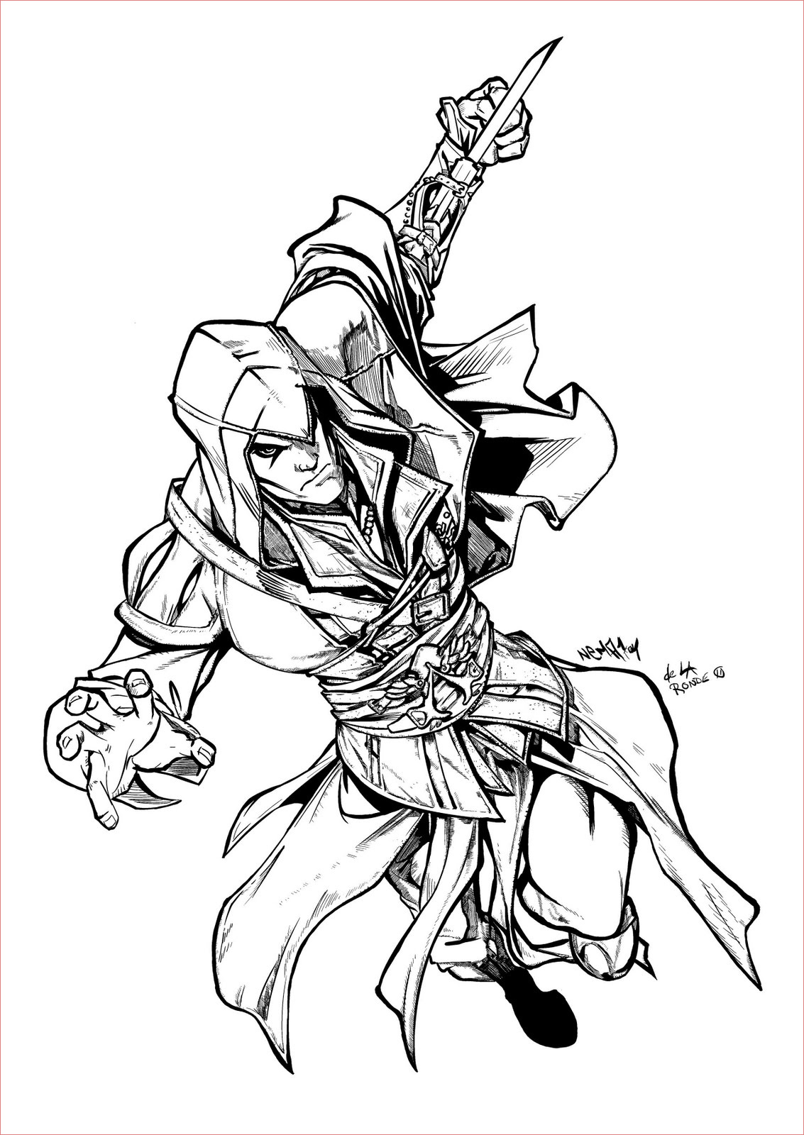 luxe coloriage assassin creed imprimer