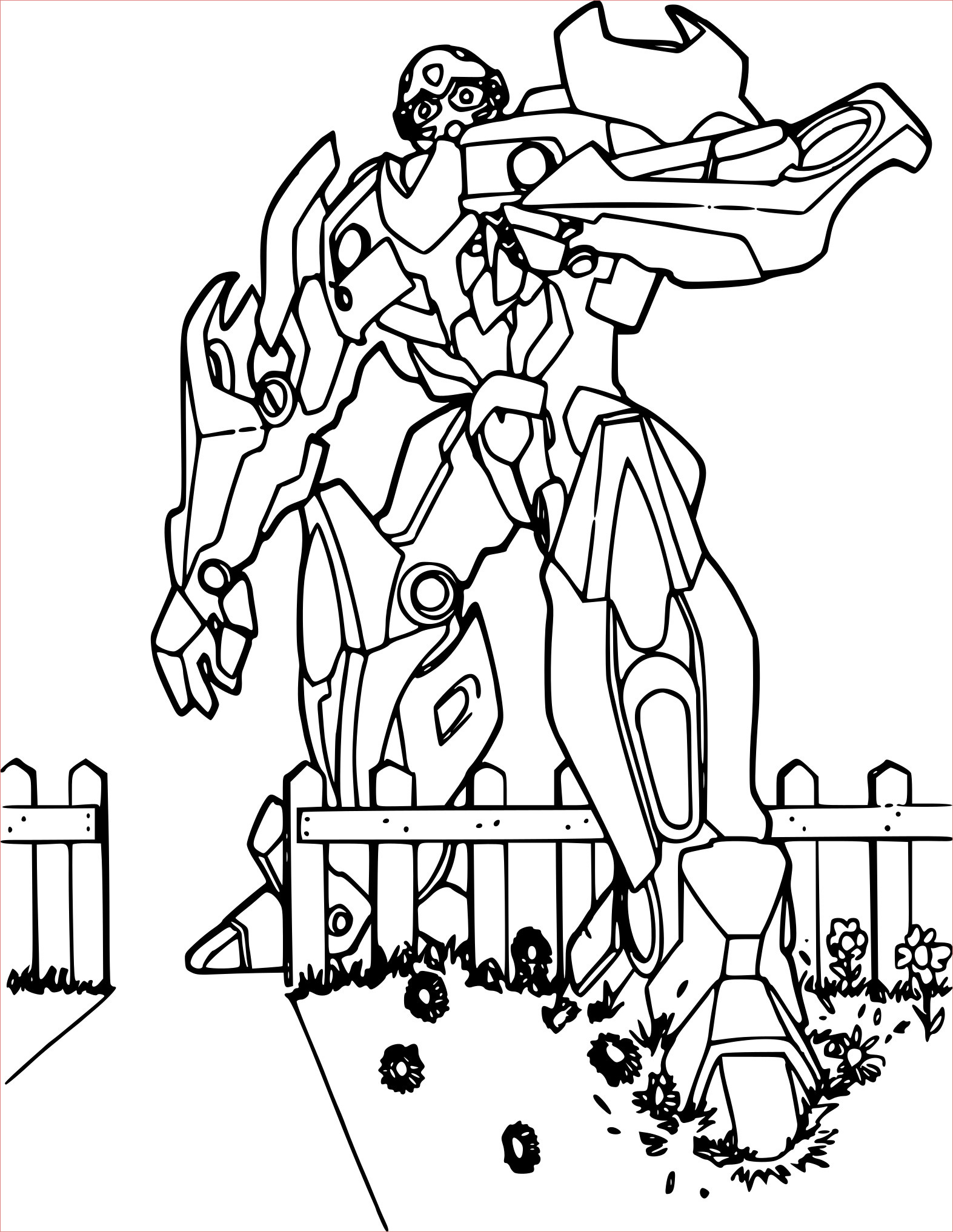 coloriage bumblebee transformers