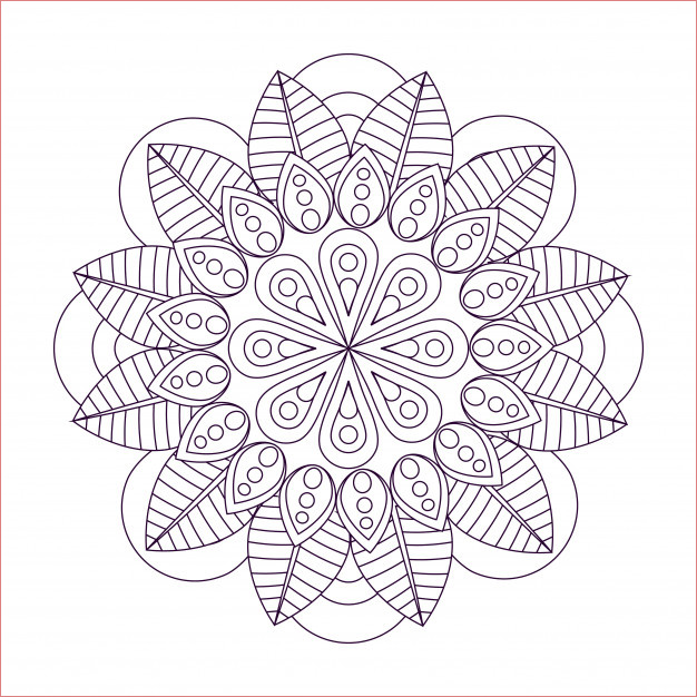 coloriage fleur forme mandala icone image