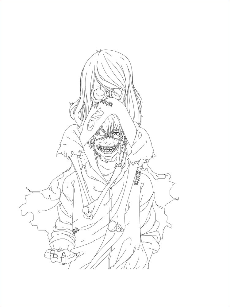 coloriage tokyo ghoul