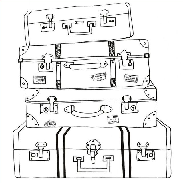 coloriage imprimer gratuit valise