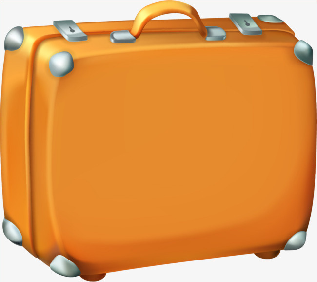 cartoon yellow suitcase