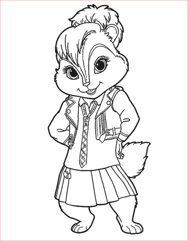 lovely brittany the chipettes coloring page
