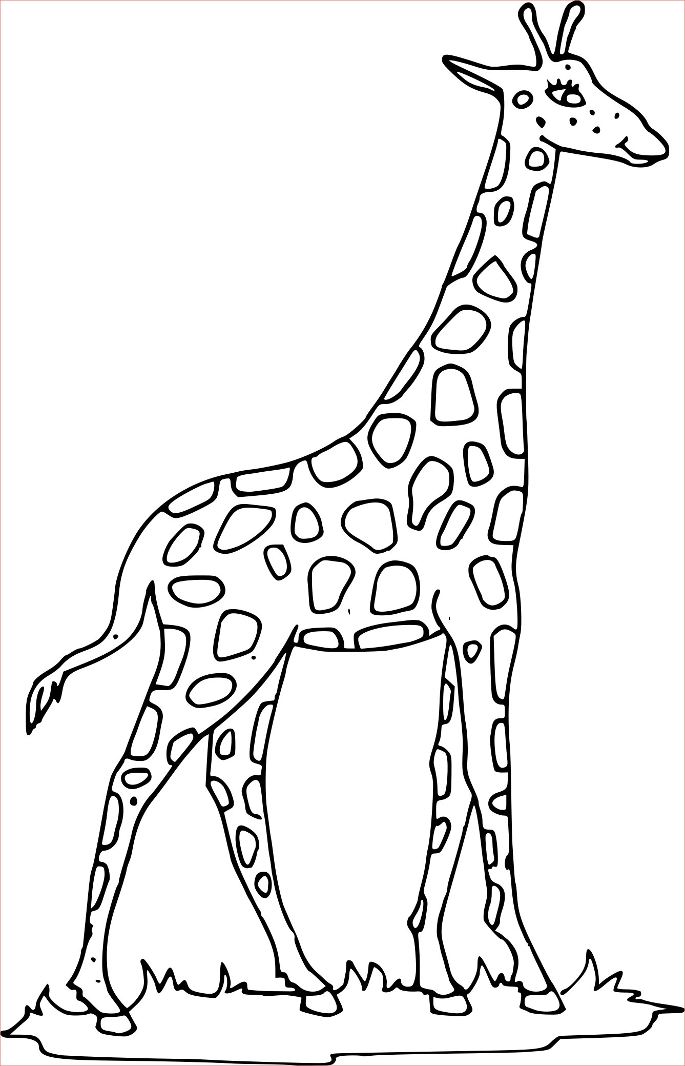 belle coloriage de girafe imprimer