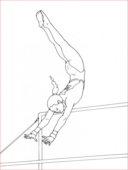 gymnaste et barre asymetrique