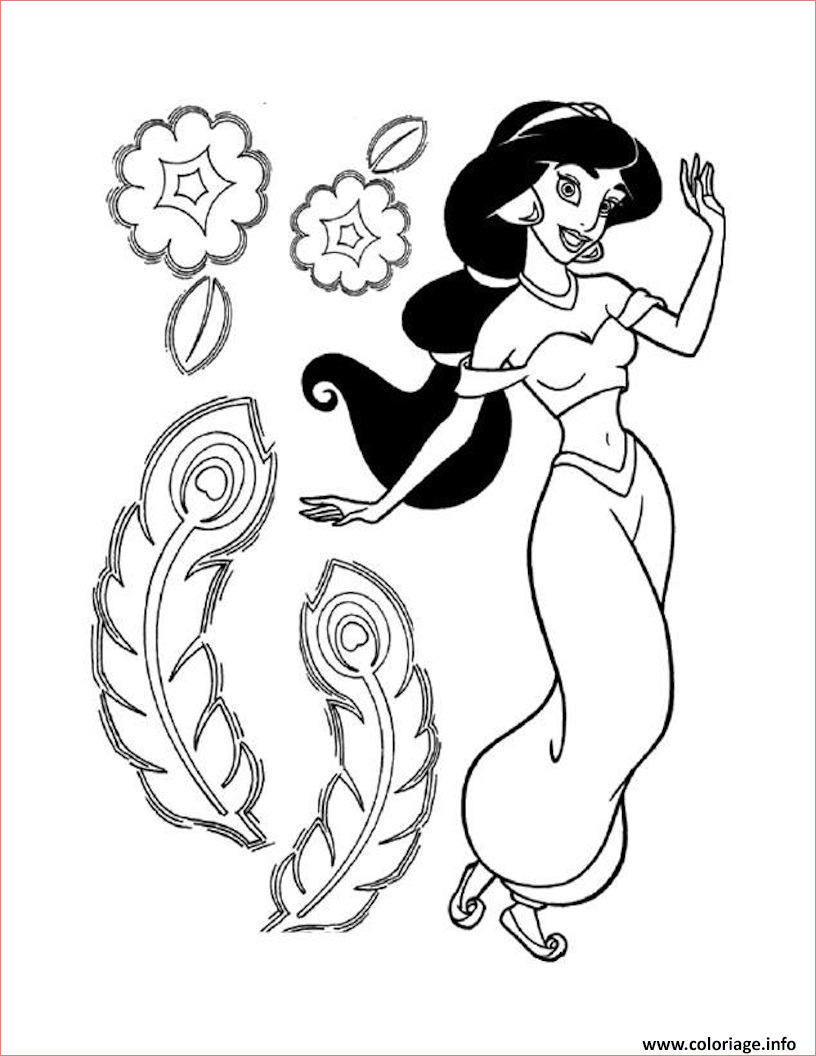 princesse jasmine pour fille coloriage