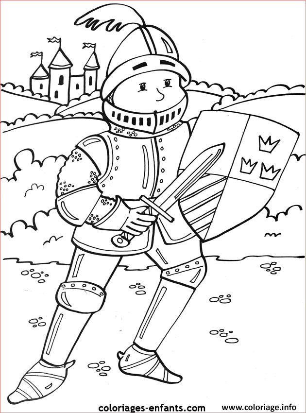 chevalier pour enfant coloriage dessin