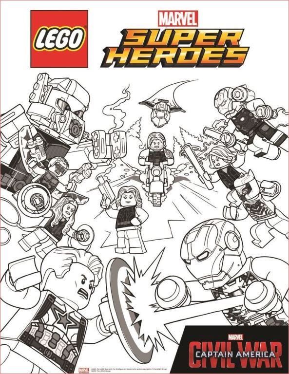 lego marvel lego avengers coloring pages