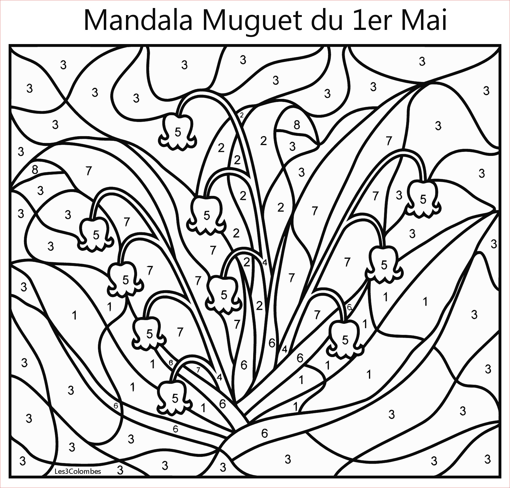 4691 mandala muguet 1er mai enfant