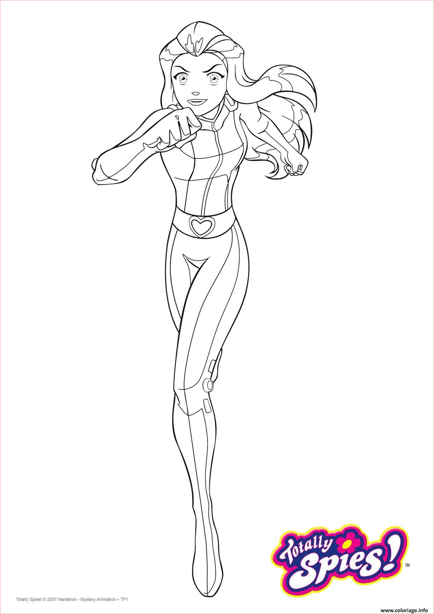 totally spies sam coloriage