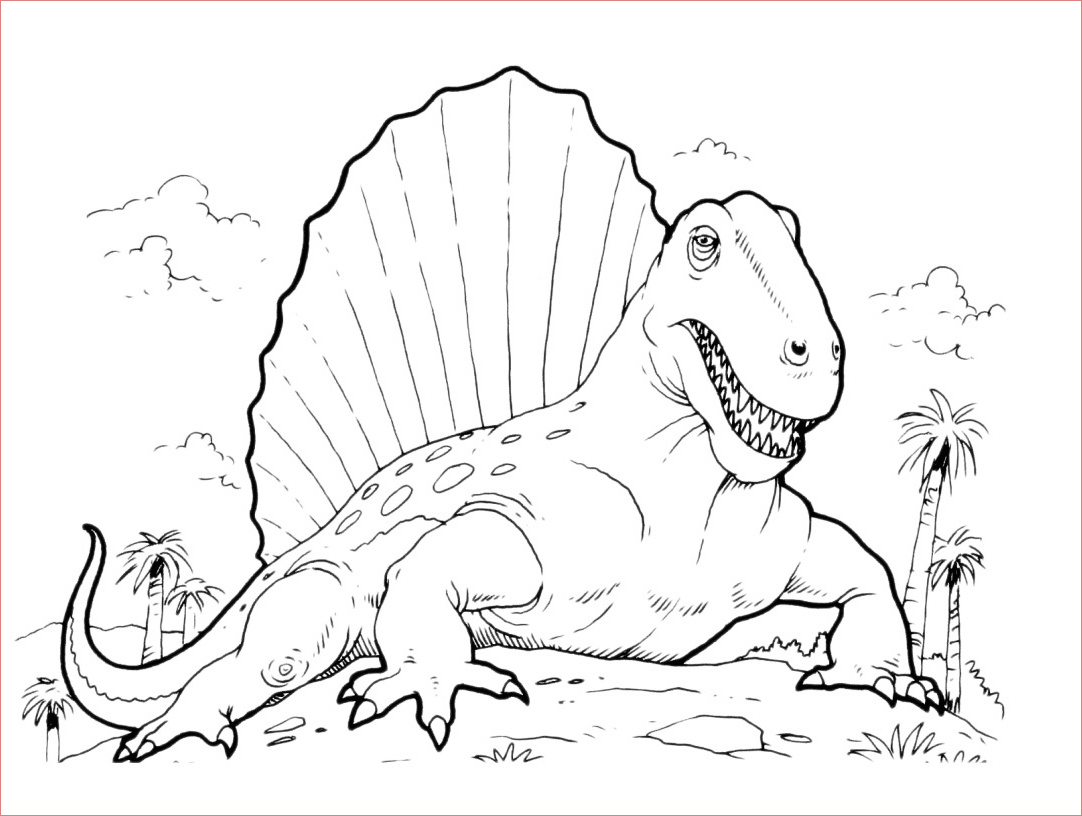 dessin colorier de dinosaure