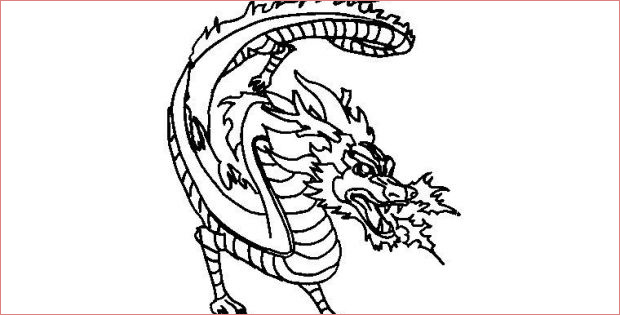coloriage feu nouveau images coloriage dragon de feu dessin