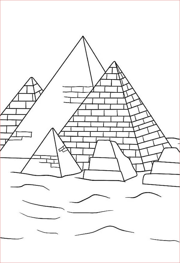 learn about history of pyramid coloring page